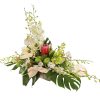 Sympathy fruit basket delivery malaysia - Gratitude condolence fruit basket with flower
