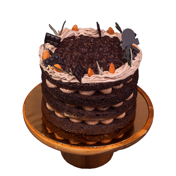 Hazelnut Chocolate Vegan Naked Cake | FruitoGift