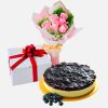 Vegan Cake Delivery KL - Cake Flower Combo - Blueberries Cheese, Vegetarian cake
