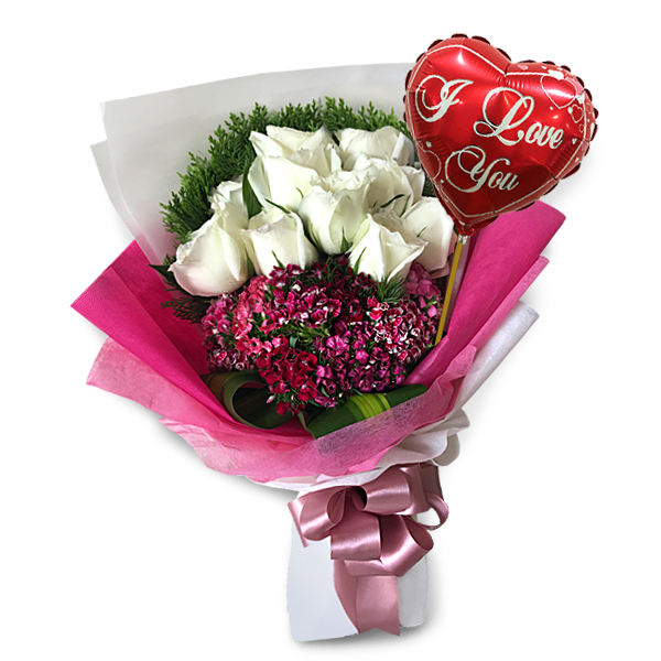 Flower Bouquet Delivery Malaysia - LOVE BOUQUET hand bouquet | FruitoGift