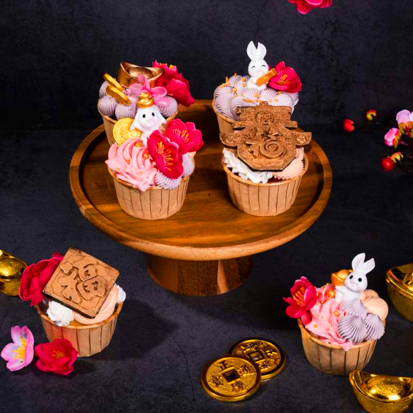CNY Cake Designers Special Fortune-Rabbit-Cupcakes-2023 | FruitoGift