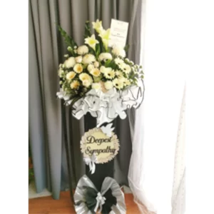 Condolence Flower Ipoh - Harmony Grace Funeral Wreath CD27 | FruitoGift