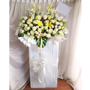 Condolence Flower Ipoh - Tranquil Memories Funeral Wreath CD60